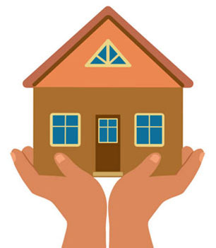 Image of Hands Holding a House